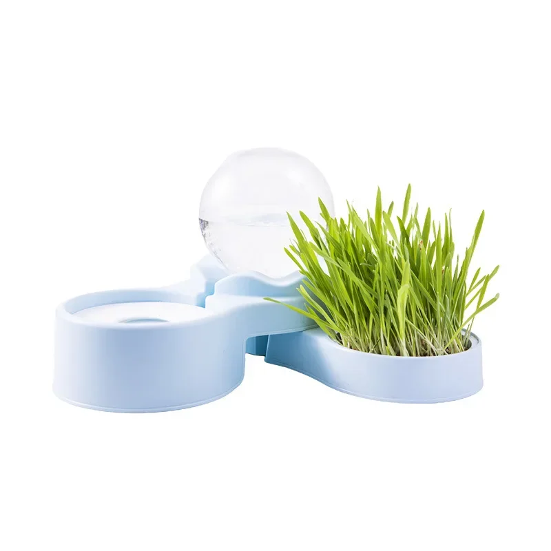 3 In 1 Pet Cat Bowl Water Dispenser Dog Food Container Drinking Bowl Cat Mint Cat Grass Cat Snack Feeders Dogs Bowl Pet Supplies