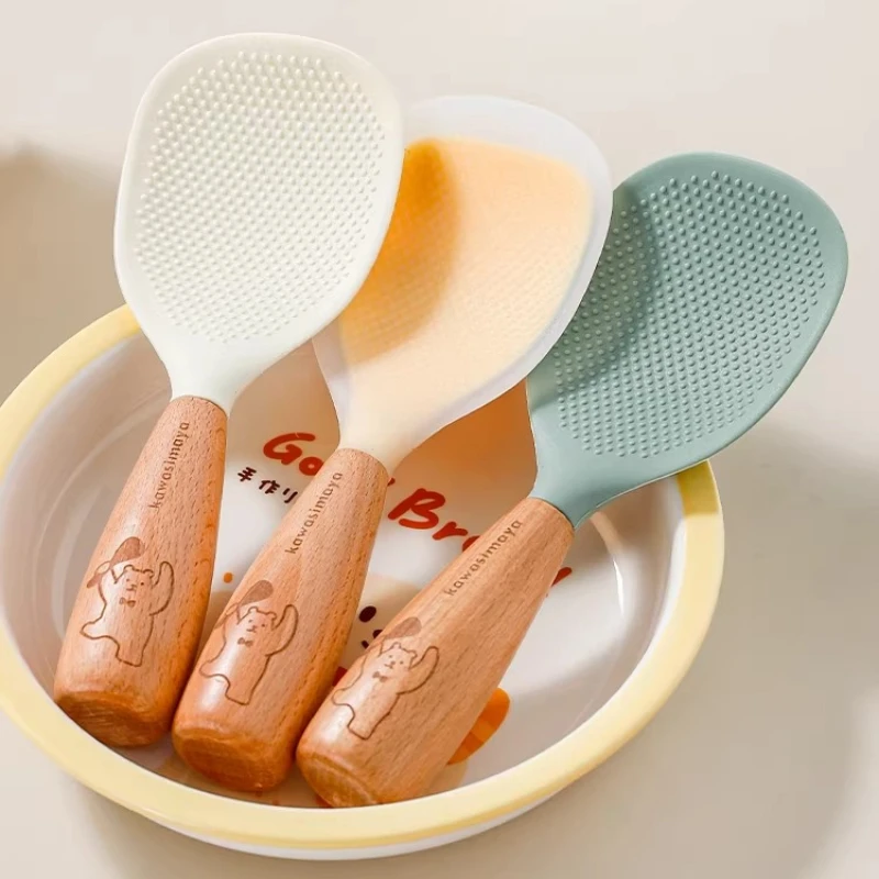

LMM silicone can stand rice spoon non-stick rice shovel household rice spoon