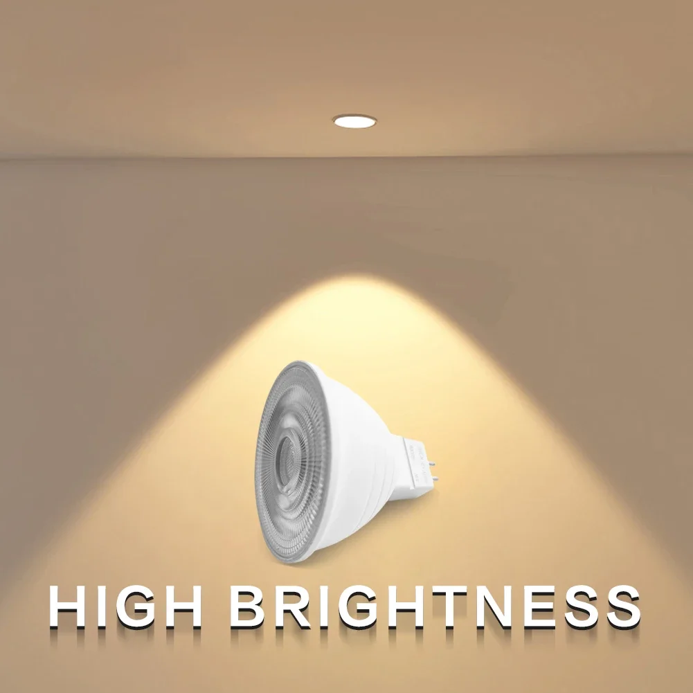 Precio bajo GU5.3 AC85-265V bombilla de foco LED MR16 Downlight 5W Lampada 120 grados iluminación interior para el hogar reemplazar lámpara halógena