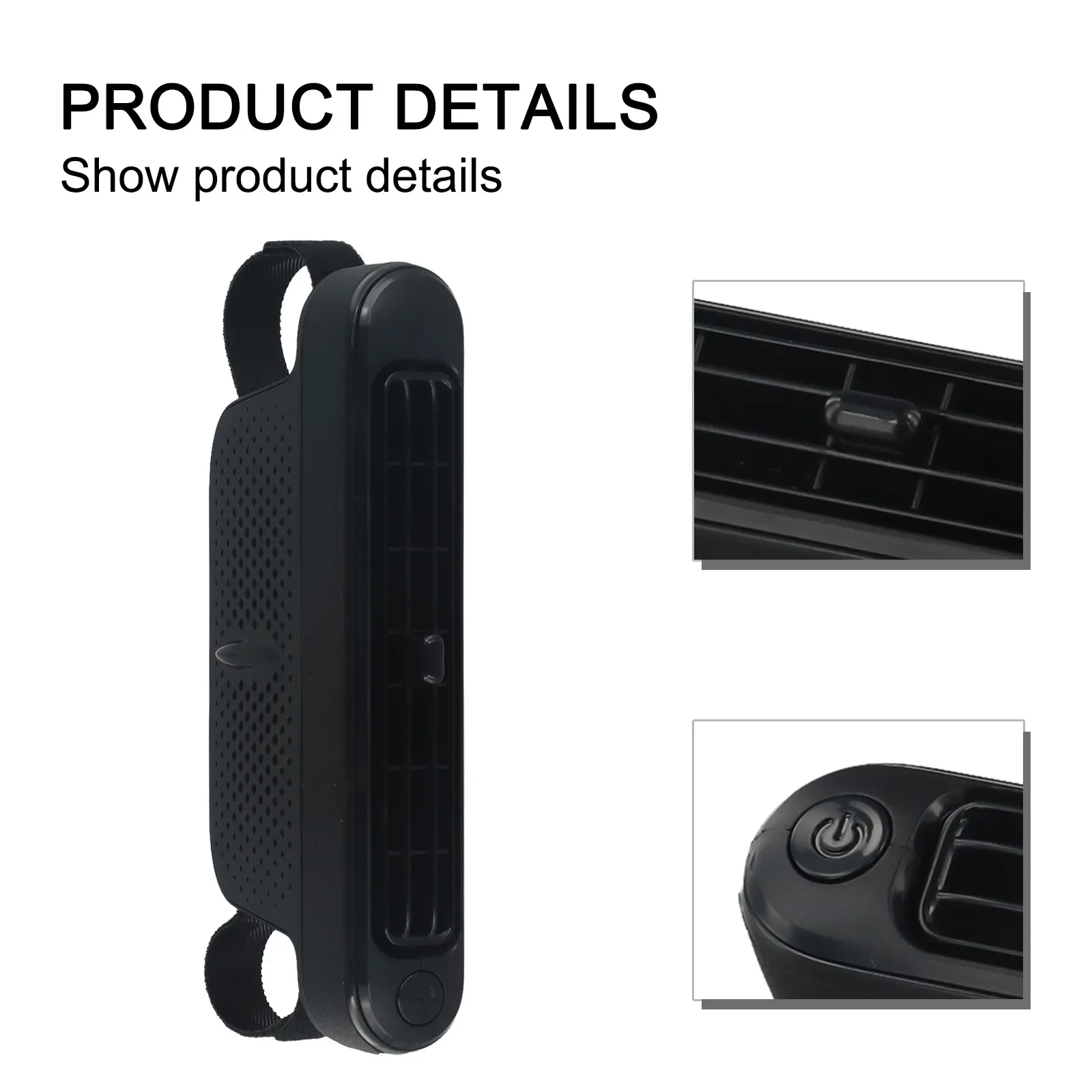 1x USB Refrigeration Car Fan Car Large Wind Electric Fan Rear Pew Fan 173x85.5x34mm Portable Car Seat Headrest Cooling Air Fan