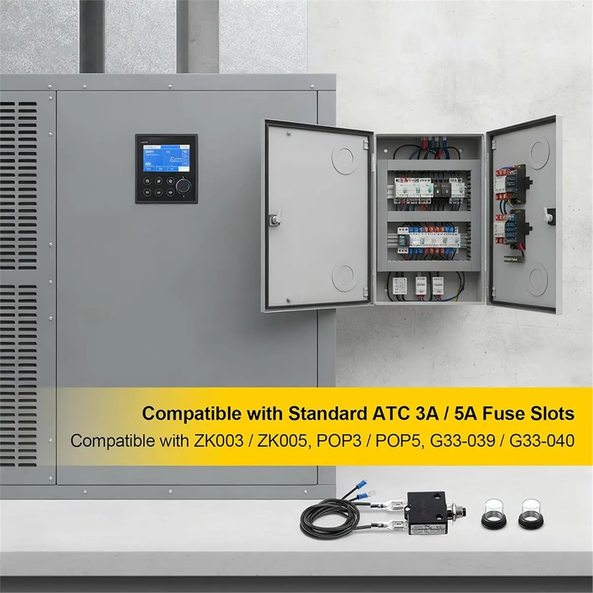 2026 New HVAC Resettable Fuse Kit 3AMP & 5AMP, 24V & 125/250V AC with Alligator Clips for Electrical Testing