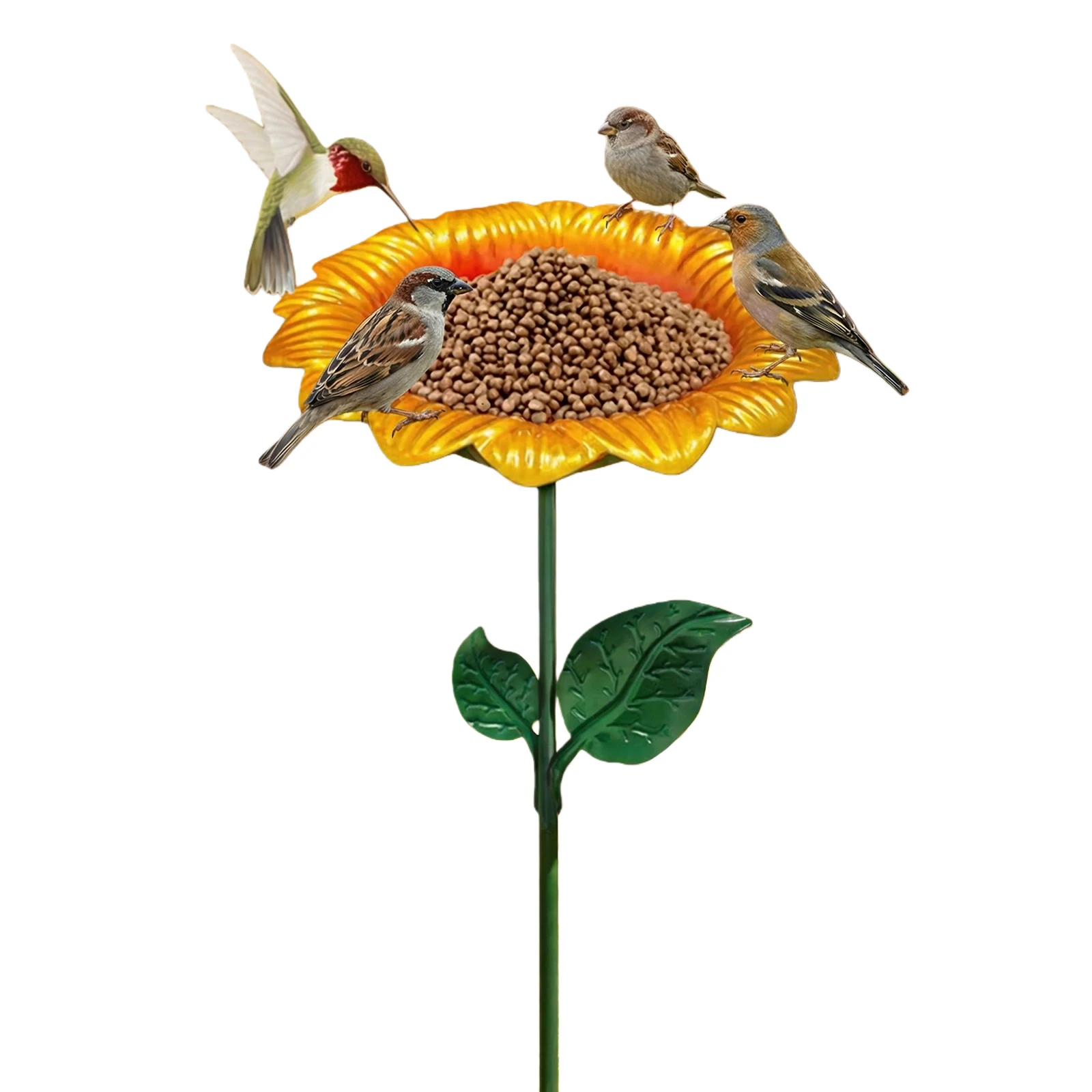 

Flower Vintage Freestanding Birdbaths & Birdfeeder Decorative Flower Garden Stake Garden Birdbath Bowl Patio Lawn Garden Decor