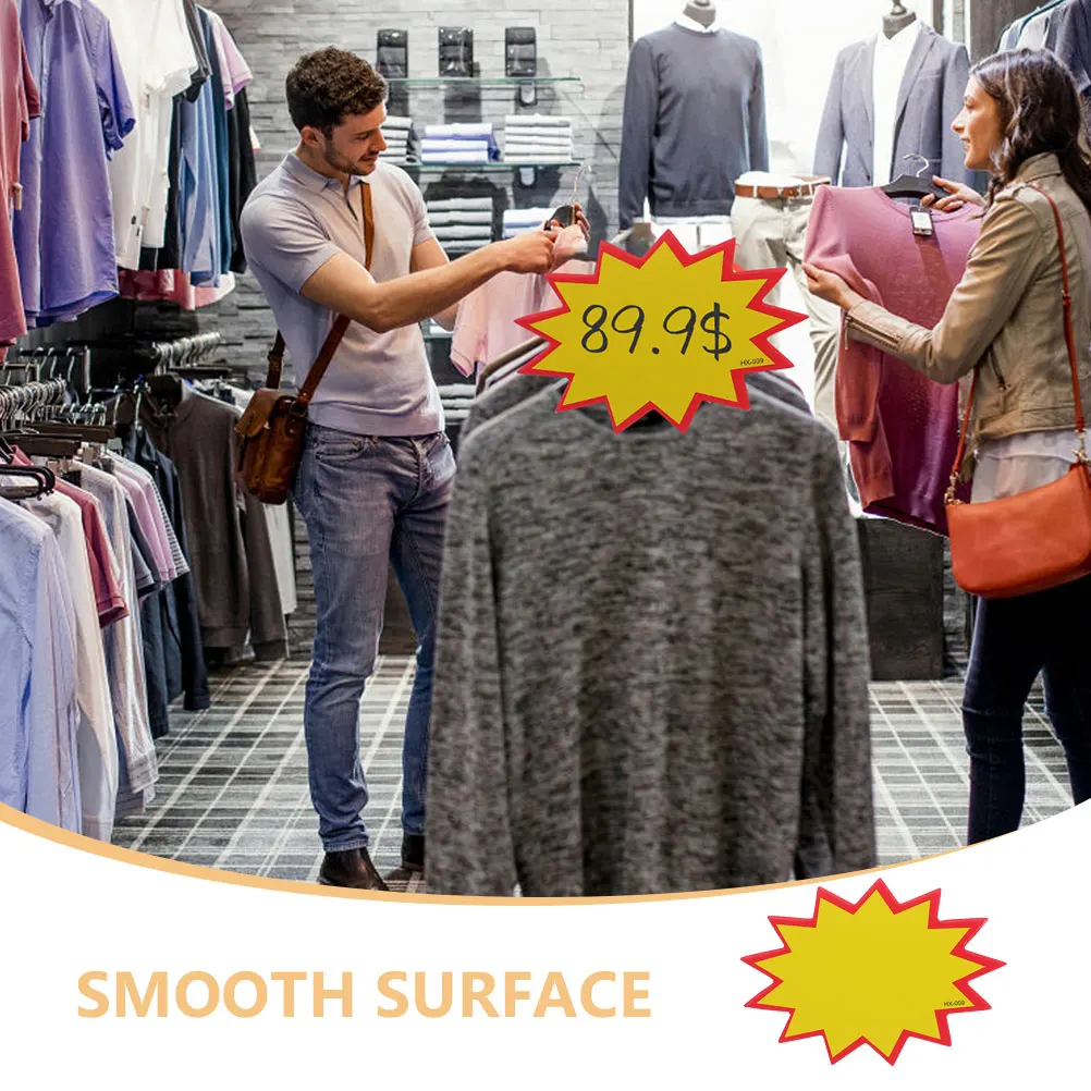 

300Pcs Price Tags Paper Material Bright Color Retail Store Price Signs Supermarket Display Labels Advertising Labels