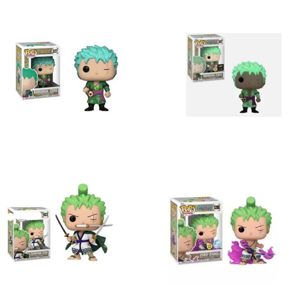 Funko Pop ONE PIECE figuras de juguete de acción Roronoa Zoro cazador pirata guapo Cool Anime periferia modelo ornamento niños niñas regalos