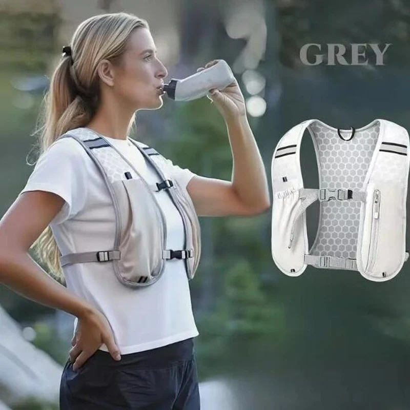 Biking*** Running Storage Vest Backpack Lightweight Running Vest Reflective Hydration Water Chest Pack Phone Storage Pocket 2027