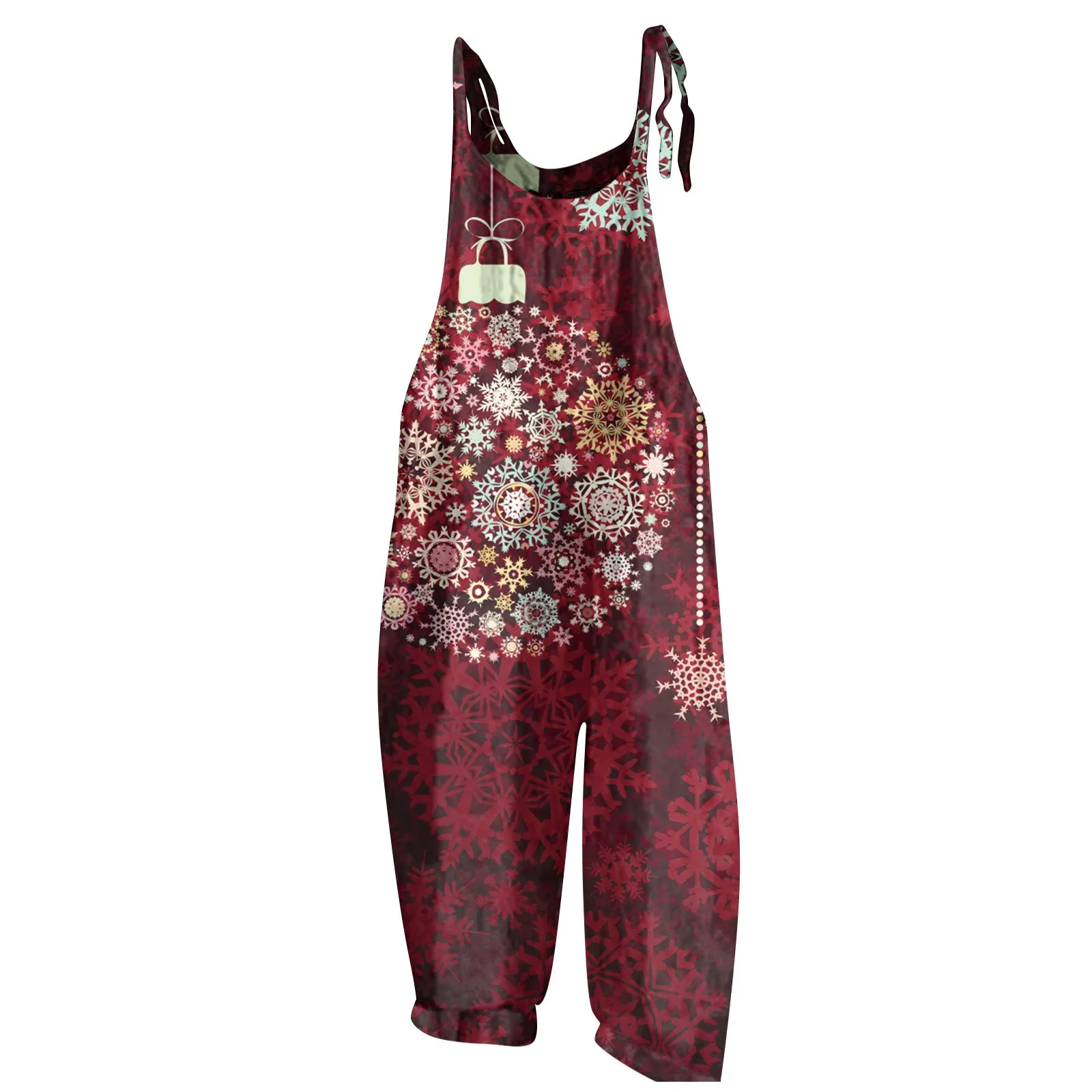 Harem Kerst Romper Eendelige Jumpsuits Overalls Vrouwen 3xl Abstracte Print Casul Losse Oversized Jarretel Rugloze Jumpsuit