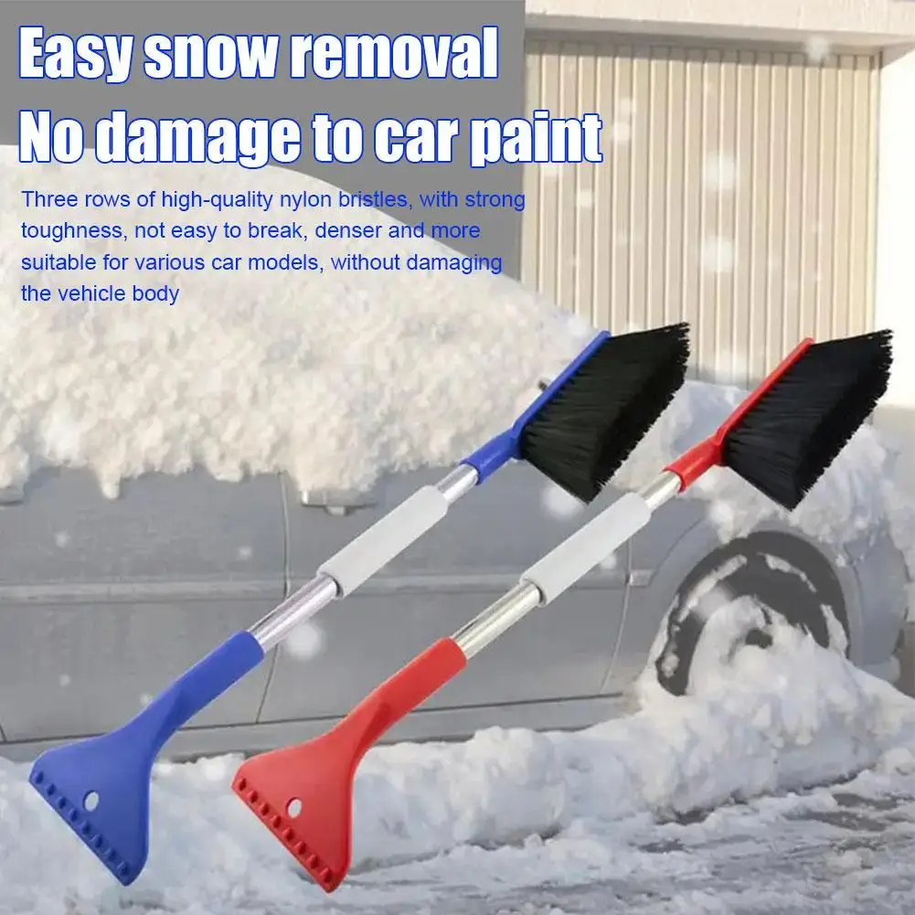 2 IN 1Car Snow Shovel Defrosting Snow Ice Removal Scraper Tool Windshield Accessories Winter Cleaning J8Q9