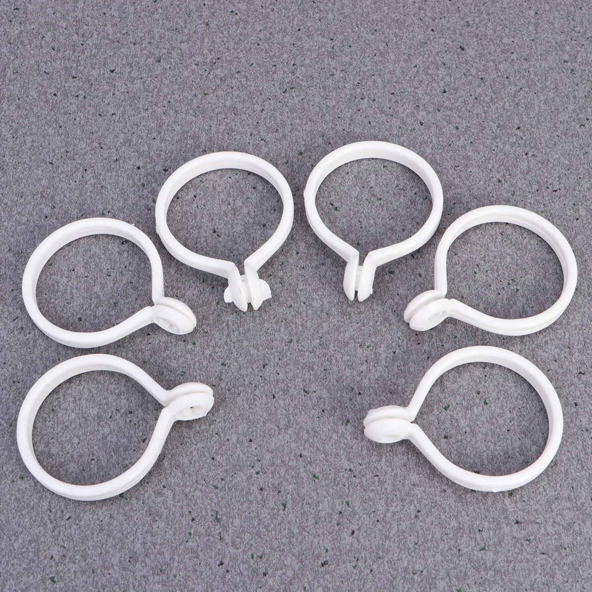 

150Pcs Curtain Rings White Strong ABS Material Effortless Glide on Rod Suitable for All Types of Drapes Modern Curtain Fastener