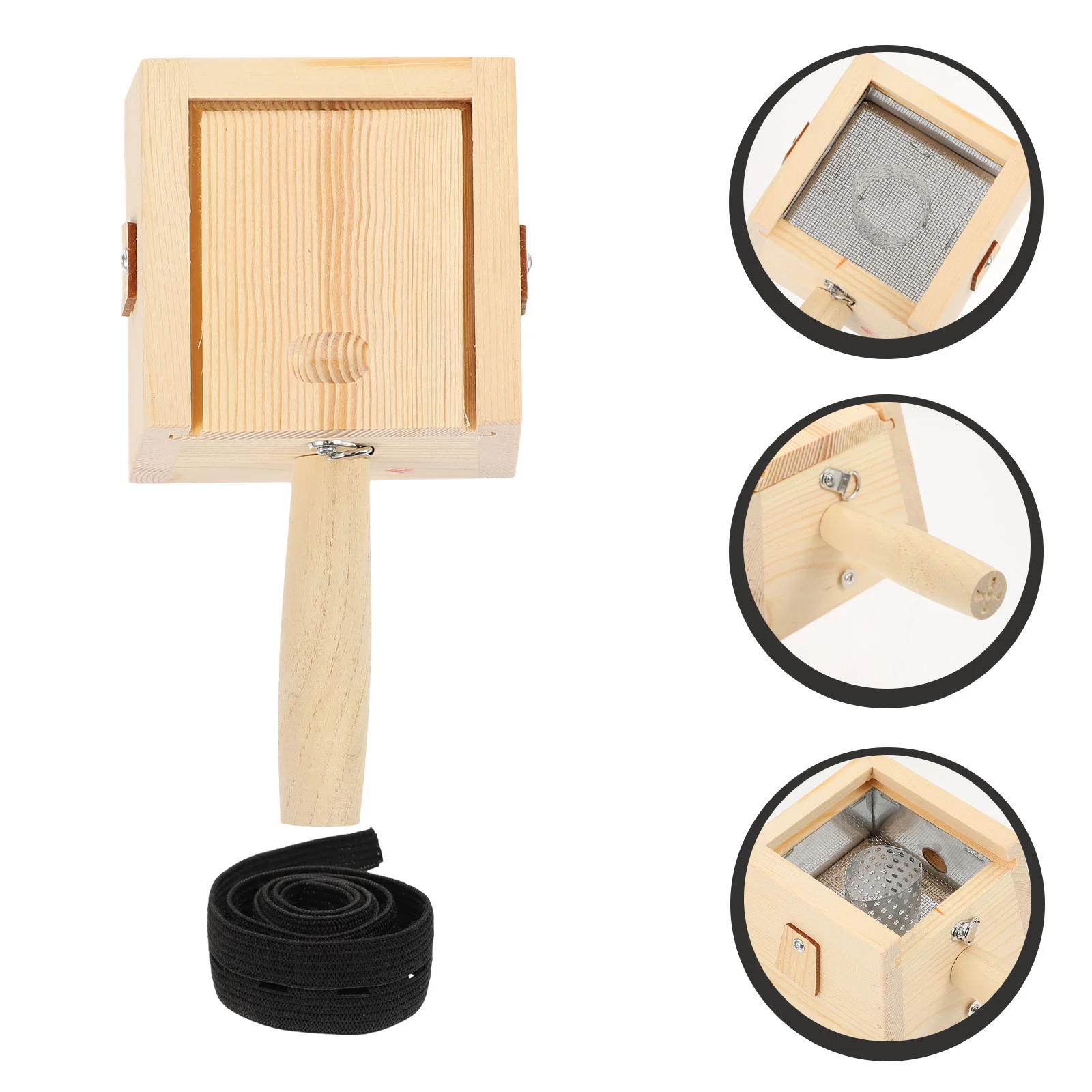 

Wooden Moxibustion Box Yellow Roller Multi Functional Stick Holder Body Relaxation Pain Relief Back Belly Neck