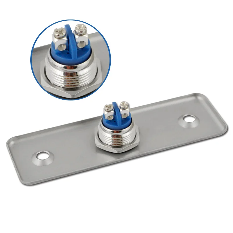 Stainless Steel Exit Button Push Switch Door Sensor Opener Release for Magnetic Lock Access Control-silver