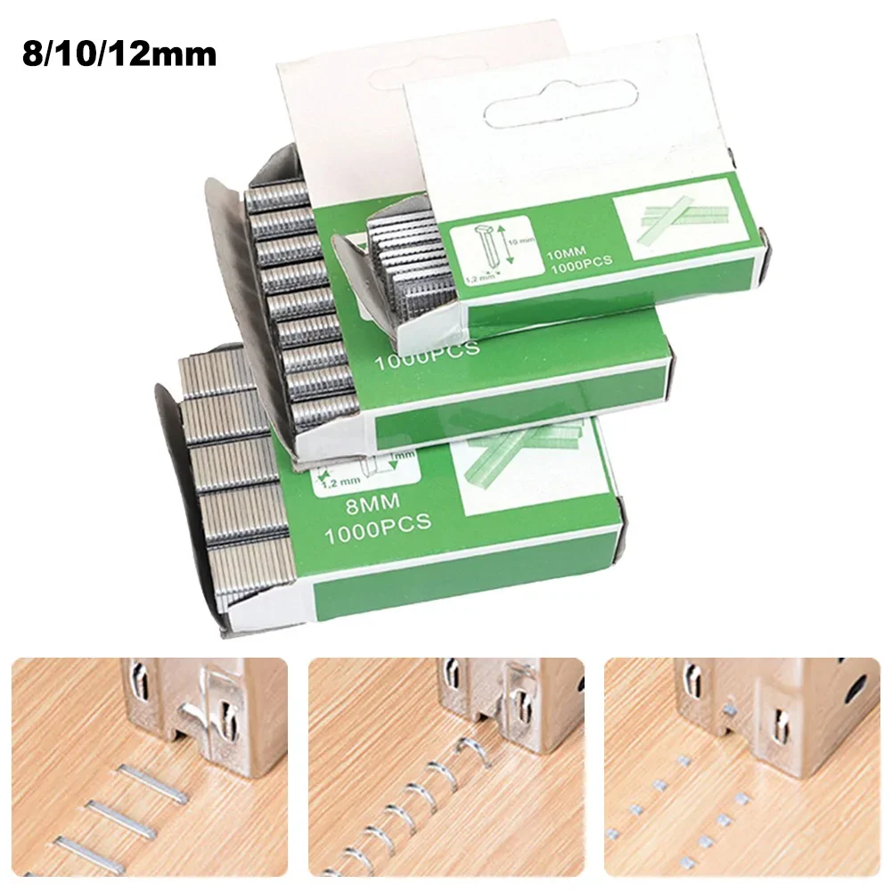 Imagem -02 - Shaped Staples Nails Door t Shaped Nail Grampeador para Móveis de Madeira Uso Doméstico mm 10 mm 12 mm Ferramenta de Encadernação 1000 Pcs u