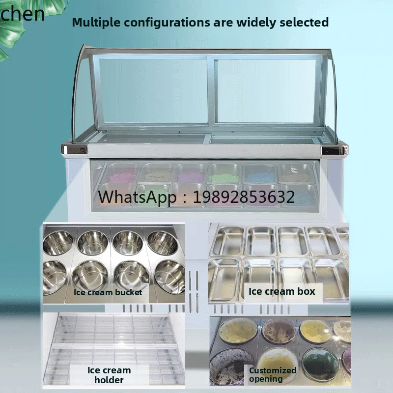 

ice cream display cabinet thick cut fried yogurt frozen popsicle stick hard ice cream freezer