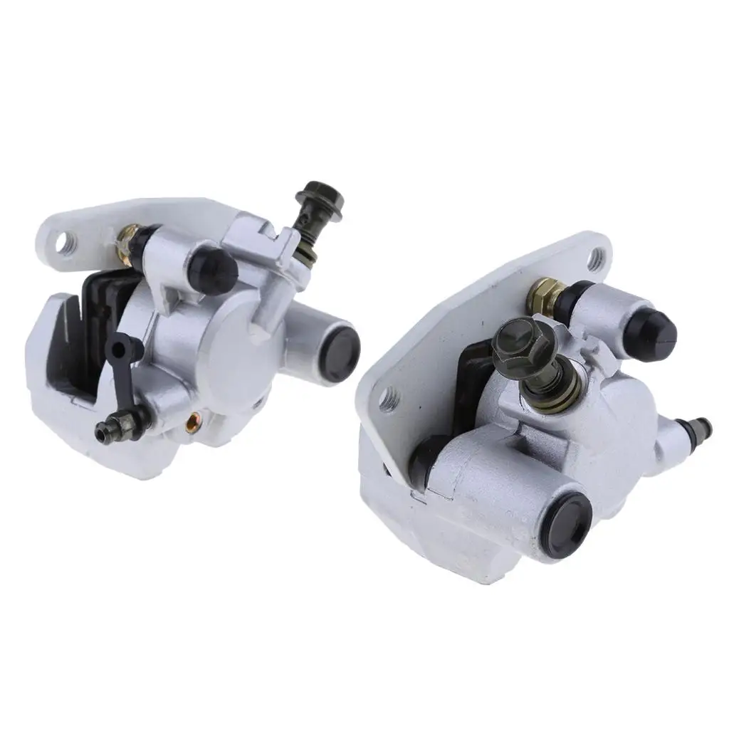 Front Rear Disc Brake Caliper Pads Silver Iron Replacement for Suzuki Eiger LTF400 LTA400 2WD 4WD