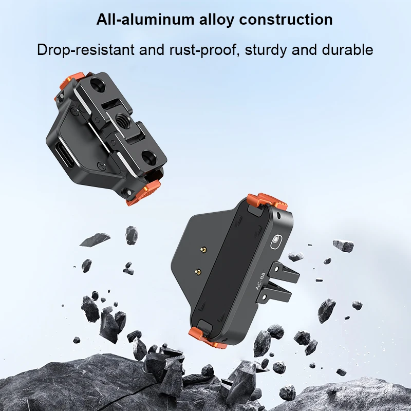 

Aluminum Alloy Quick Release Charging Mount with Magnetic Attachment Type C Port 1/4 Screw Adapter for Insta360 GO Ultra