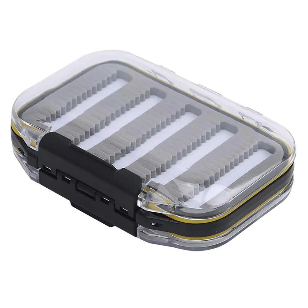 Double-sides Tackle Box Buckle Switch Flies Case Rootproof Dividing Lines Waterproof Fishing Box Transparent Fishing Bait Box