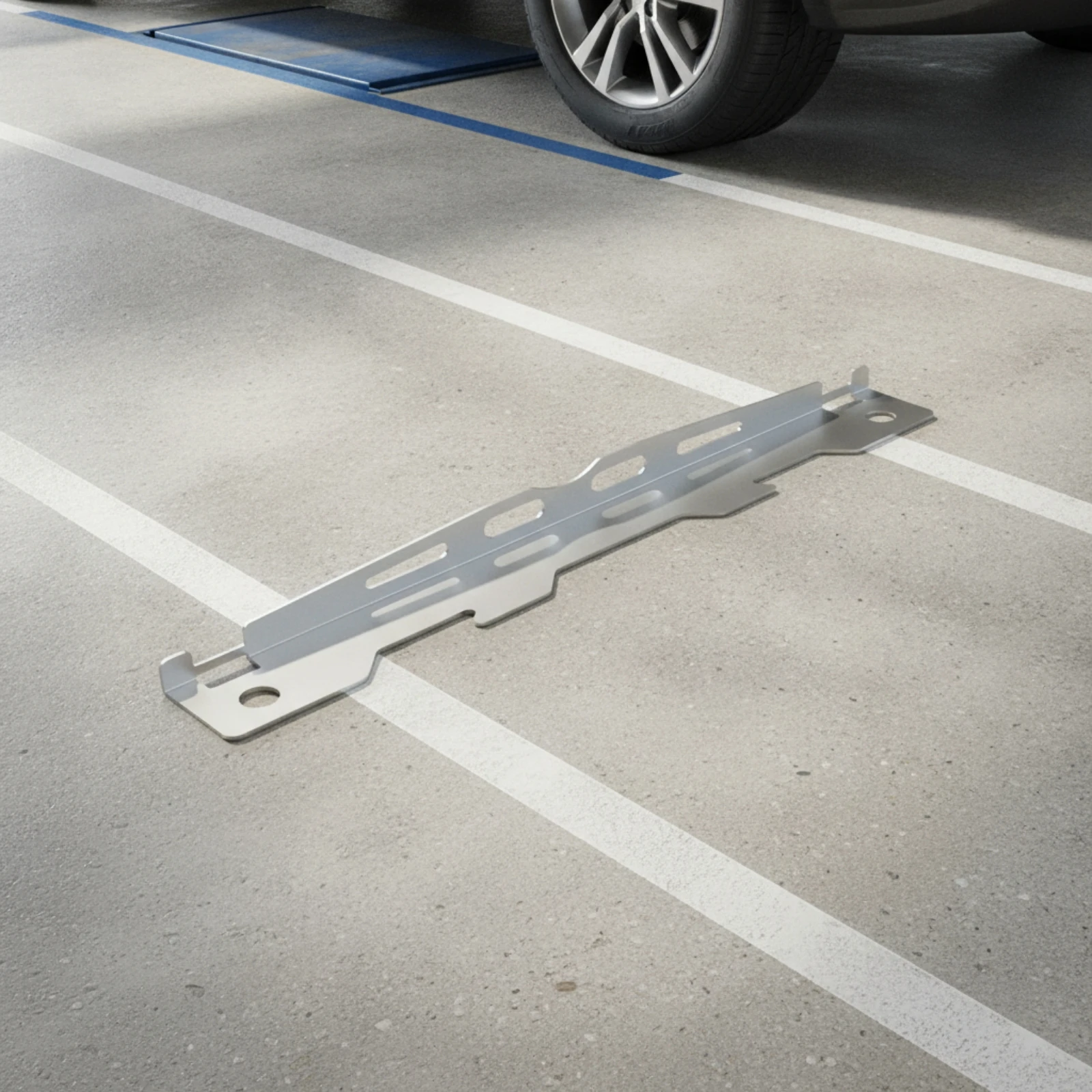 Plaque d'alignement de roues avec fentes, outil d'alignement rapide pour garage domestique, idéal pour les passionnés d'automobiles et les ateliers.