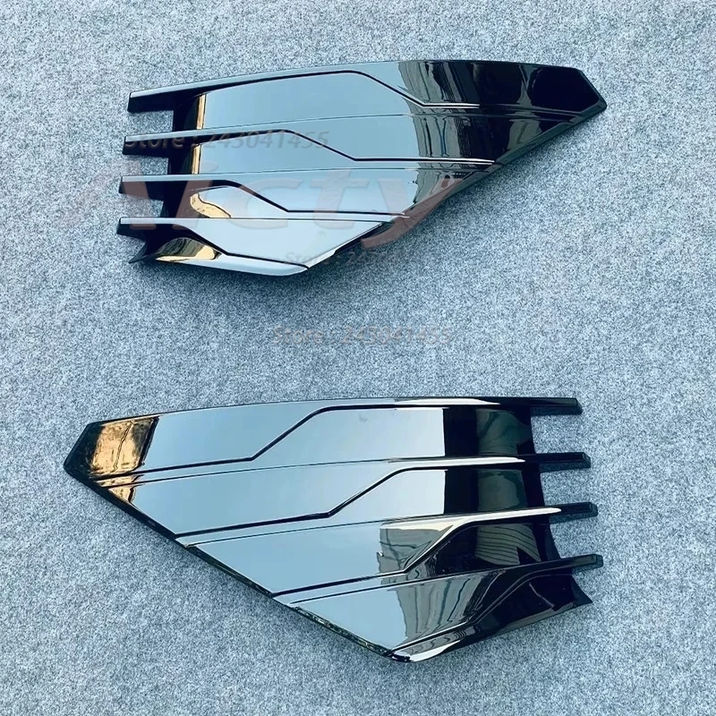 For Nissan Rogue X-Trail T33 2022 2023 ABS Black Front Foglight Bumper Cover Trim Foglight Decoration Round Sticker Styling