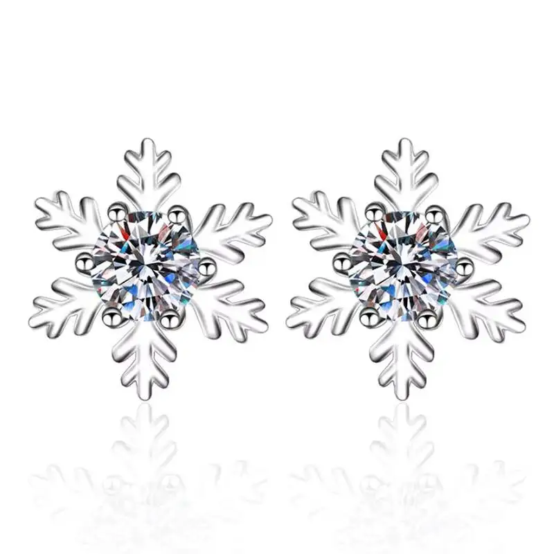 

WZE006 Fine Vvs Plated Platinum 925 Sterling Silver Earring Jewelry Moissanite Earrings