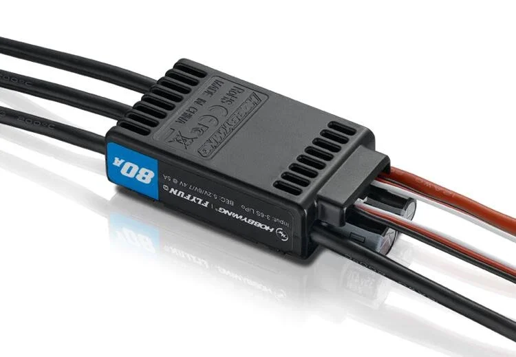 Hobbywing มอเตอร์ V5 80A ไฟฟ้าไร้แปรง ESC 8S พร้อมฟังก์ชัน DEO สำหรับเครื่องบินโดรน