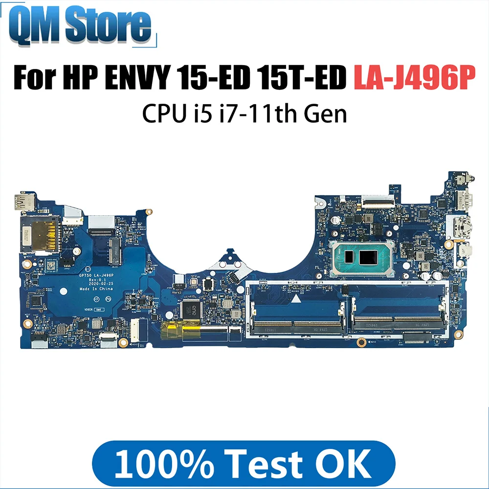 Laptop Mainboard For HP ENVY 15-ED 15T-ED LA-J496P M20703-501 M20700-601 M20704-601 Motherboard i5-1135G7 i7-1165G7 CPU