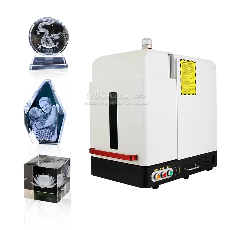 Glass Crystal 3D Internal Carving Machine 10W UV Laser Marking Machine Enclosed Laser Machine