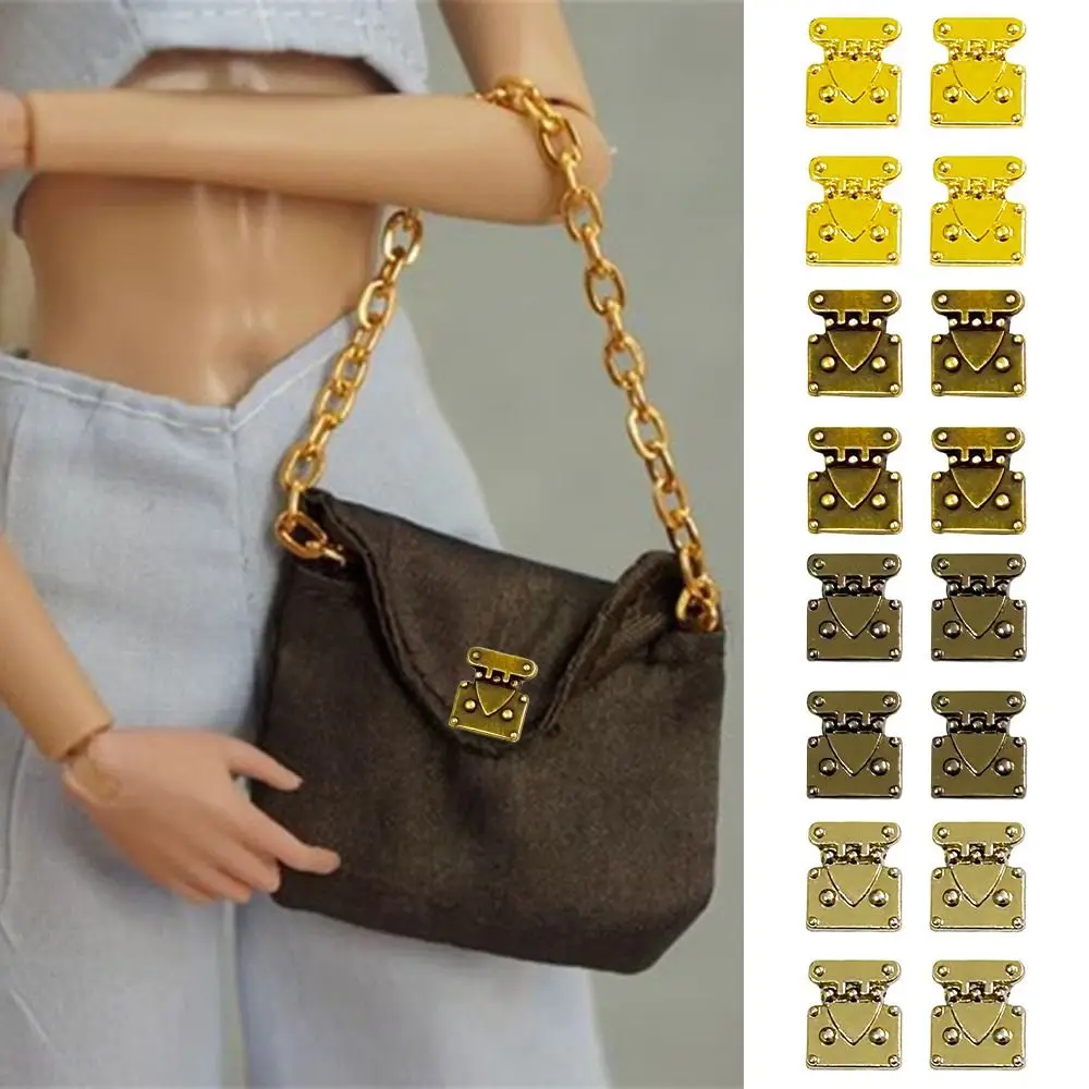 4pcs New Mini Metal Crafts Lock 4 Colors DIY Manual Luggage Trunk Lock Accessories