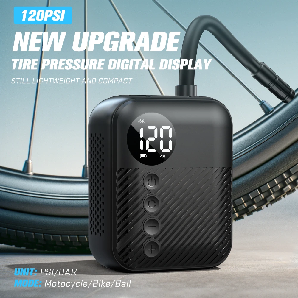 Carsun Wireless Digital Pocket Inflator: For Bikes, Motorcycles & Balls – Tire Pressure Display, Fast Inflation, A Handy Helper