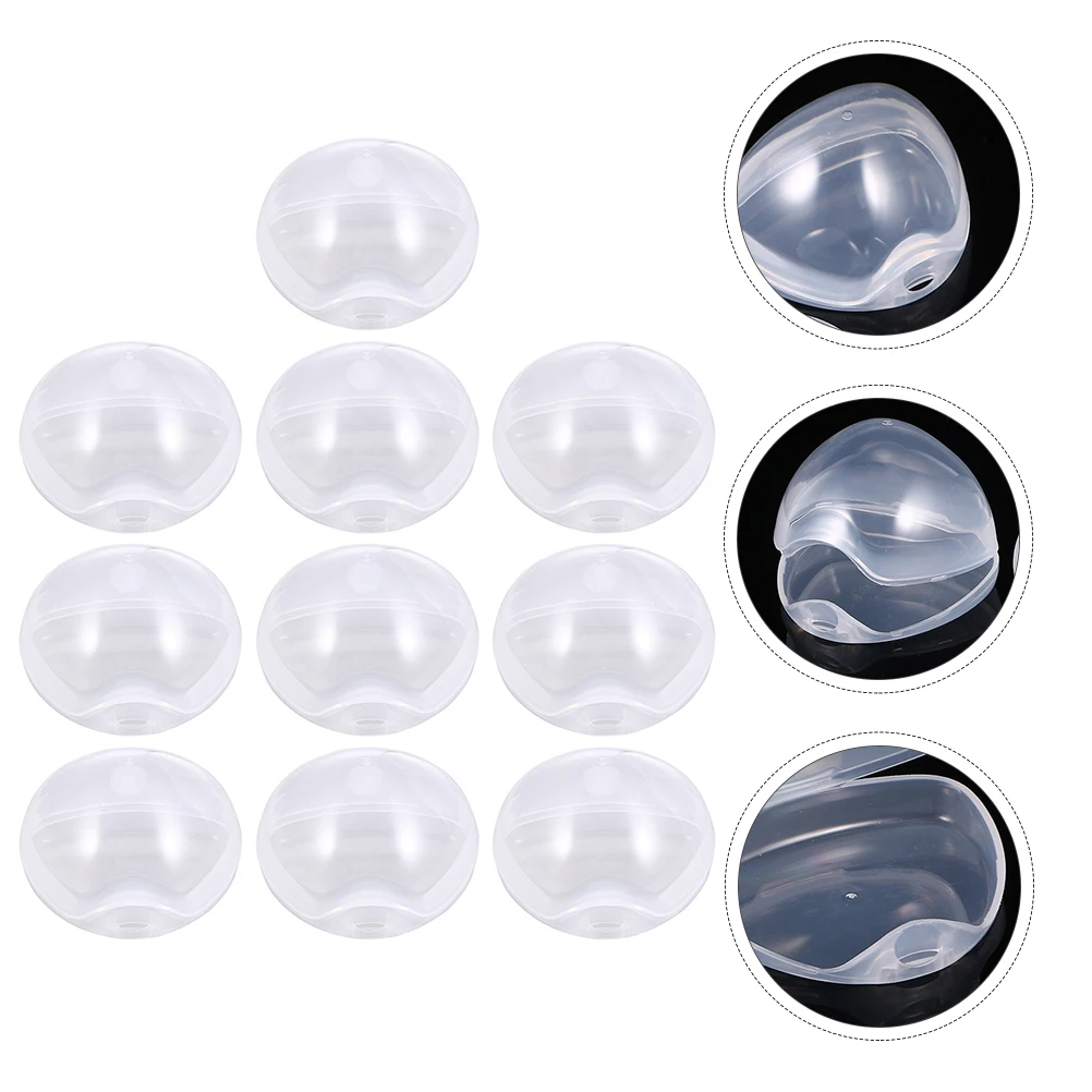 

10pcs Transparent Baby Pacifier Case Compact Portable Holder For Toddler Soothing Storage Infant Container Travel Essentials