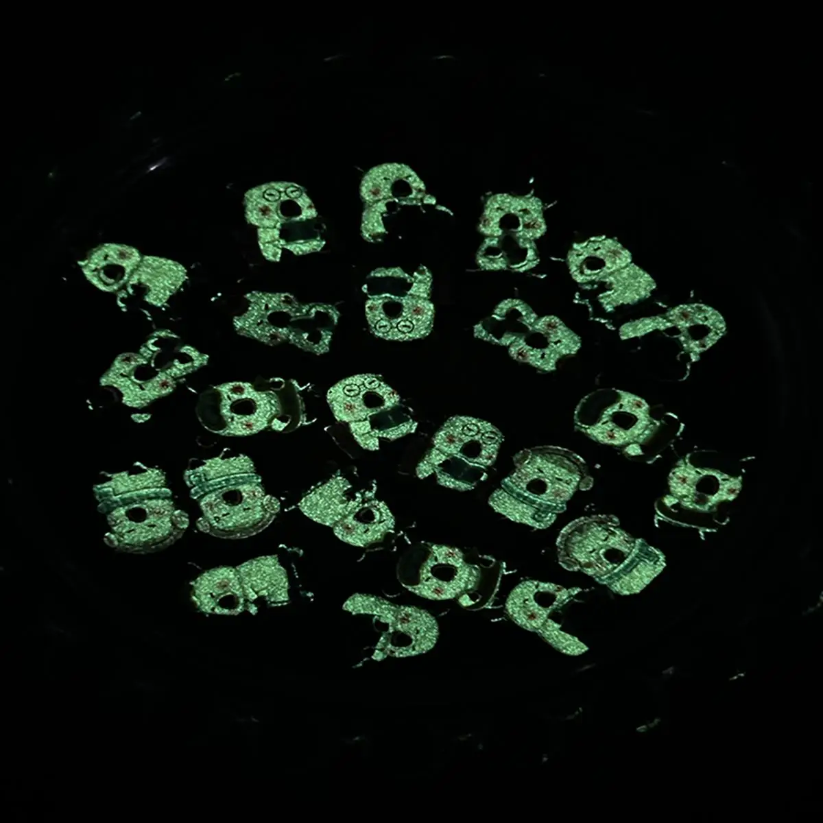 50Pcs Creative Funny Luminous Guinea Pig Nail Charms Cartoon Realistic Brown Hamster Nail Art Decorations DIY Hair Clip Nails