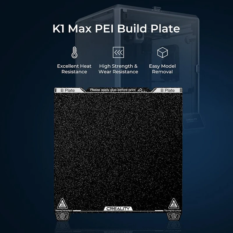 Creality K1 Max Ender-3 V3 Plus PEI Build Plate Kit 315*310mm With soft magnetic sticker Excellent Heat Resistance