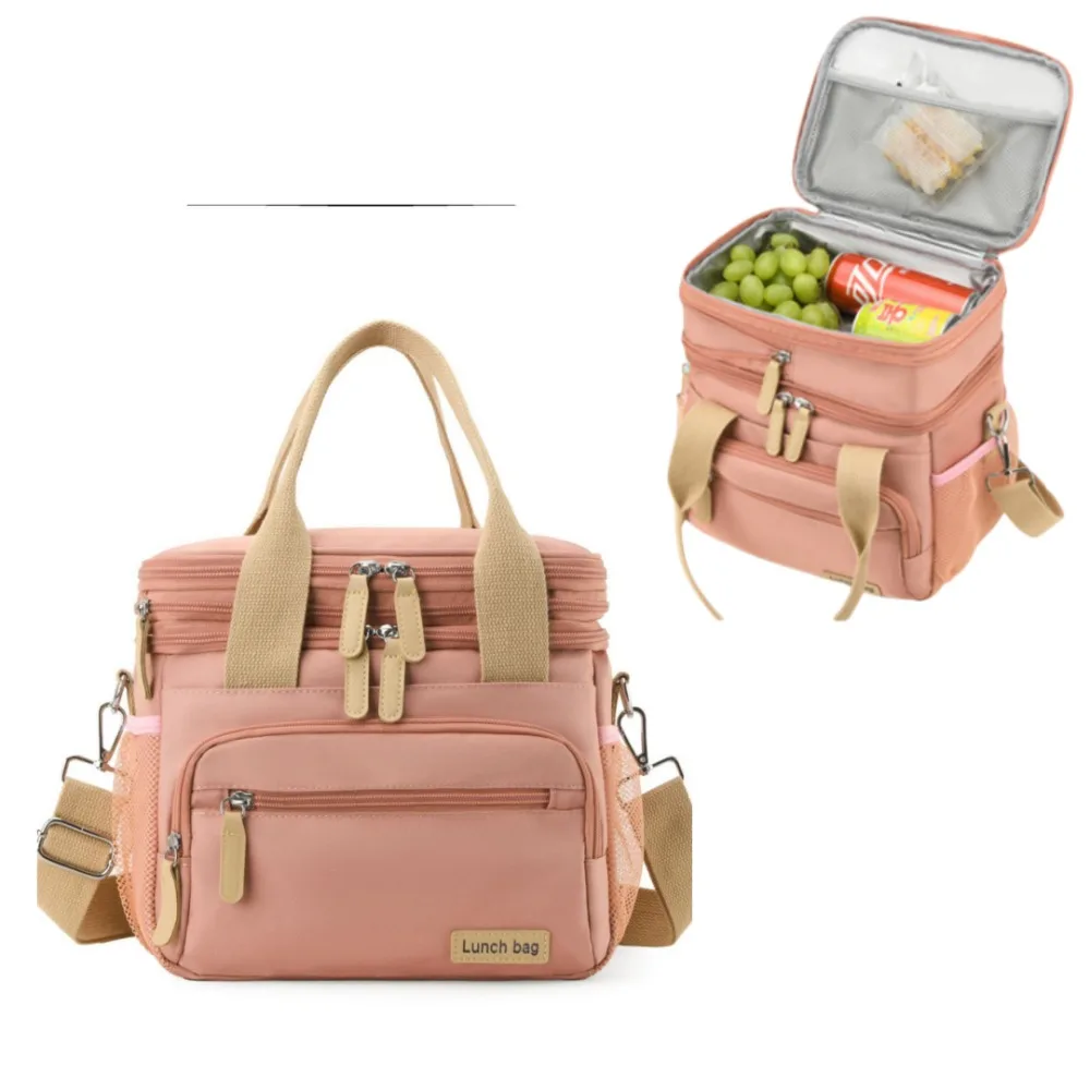 Lunch Bag for Women Loncheras Para Mujer Insulated  Dual Compartment Lunch Box Adult For Work Beach Picnic Hiking (15L)