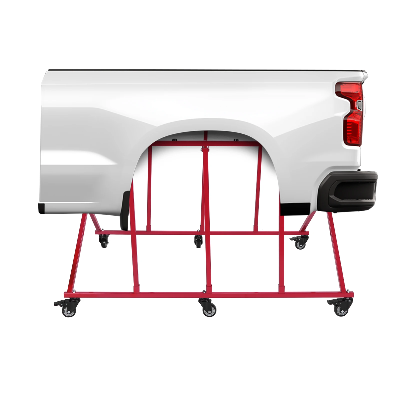 

Movable Auto Parts Transporter W/6 Wheels Foldable Truck Bed Dolly Lifter 800lbs Weight Capacity for Car Storage & Workshop