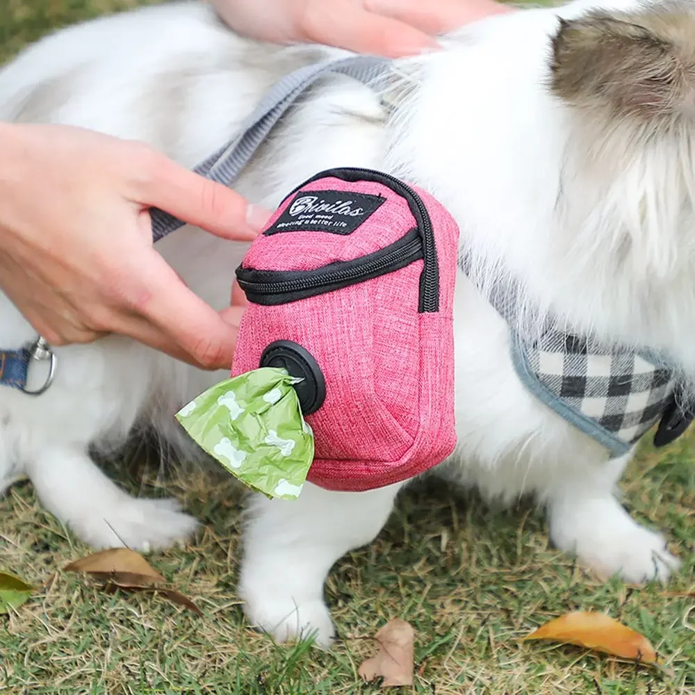 

Pet Accessories Portable Dogs Waste Bags With Hook Dog Treat Pouch Dog Training Bag Pet Waste Bag Dispenser Dog Poop Bag Holder