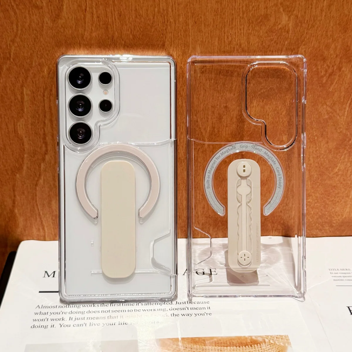 Luxuriöser Kartenhalter Transparent für Magsafe Magnetische Handyhülle für Samsung S26 S25 S24 Plus Ultra Halterung Vollständiger Stoßfester Schutz – Detail 5