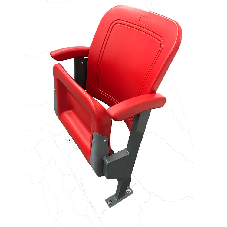 เก้าอี้พลาสติกแบบพับได้สำหรับผู้ชมในสนามกีฬาแบบติดตั้งบนพื้น