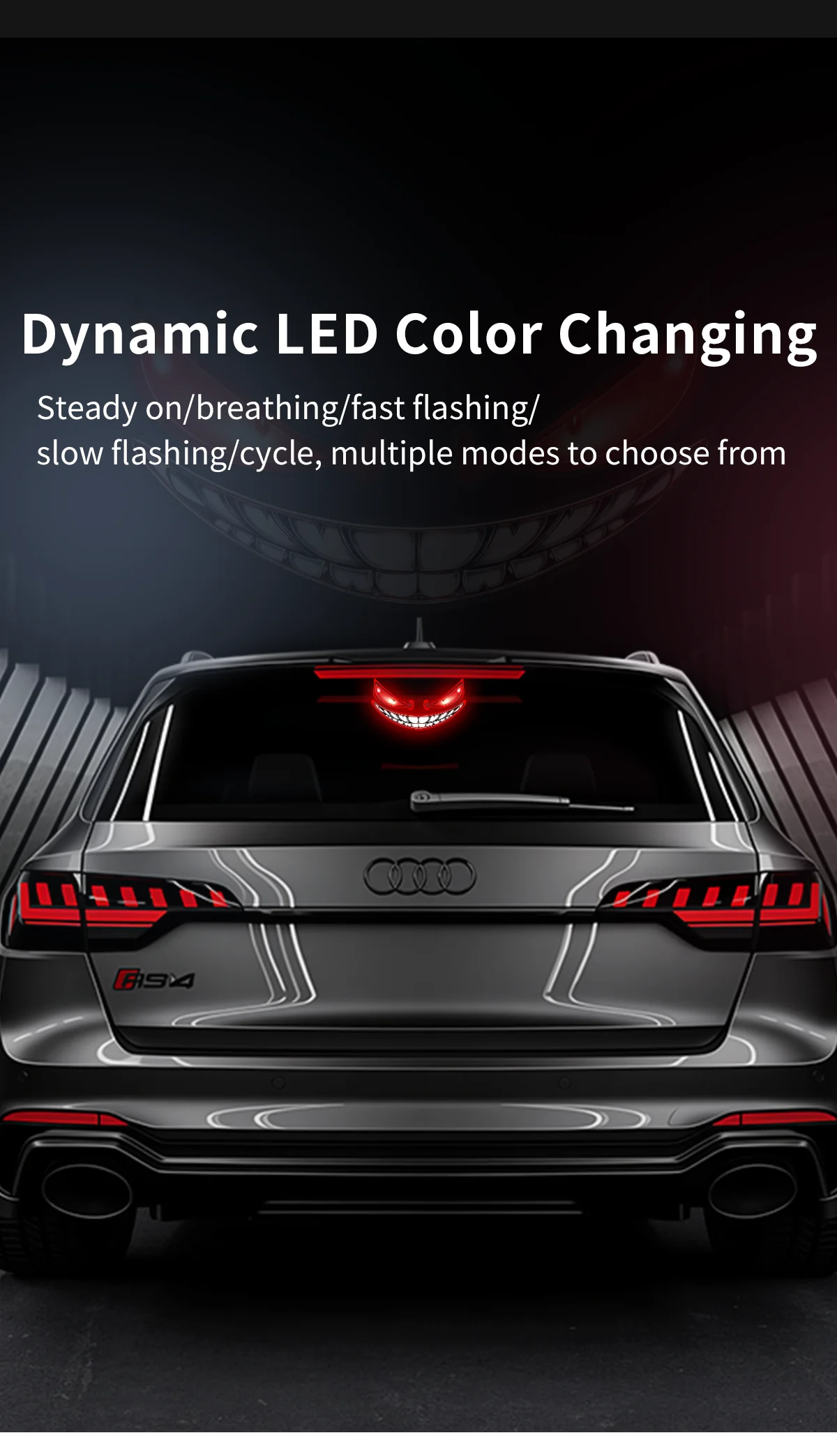 Neue beliebte Devil's Eye Solar-Ladelampe mit dynamischem LED-Licht, mehrere Modi, Warn- und Dekorationslicht ohne Verkabelung – Detail 7