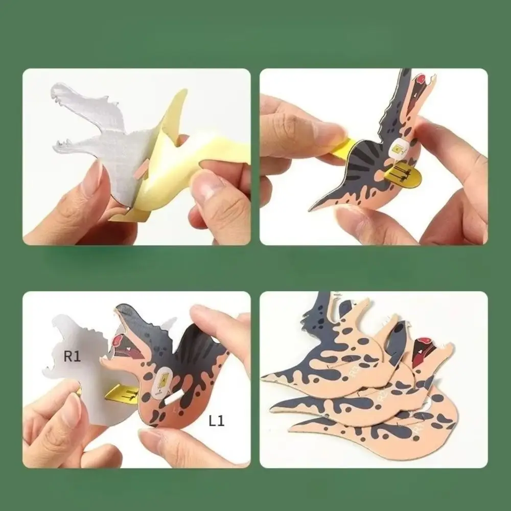 DIY الحرف اليدوية 3D بازل على شكل حيوانات لعبة تعليمية ديناصور سلسلة الأطفال بازل قطع اللعب الكرتون المحيط سلسلة