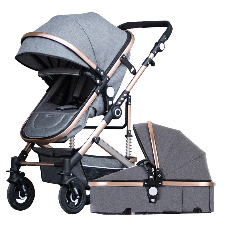 baby stroller with adjustable seat Multi-Positon Reclining Seat high landscape  pushchair