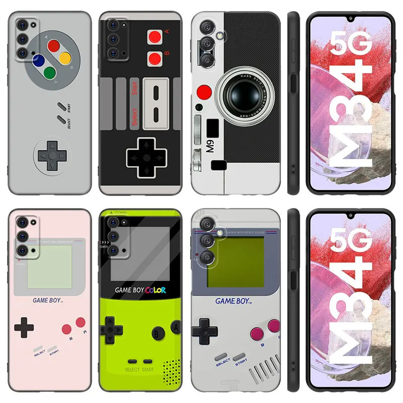 Gameboy Boy Game Case For Samsung M30 M31 S Note 10 Lite 20 Ultra M04 M13 M32 4G M14 M23 M33 M34 M42 M52 M53 M54 5G M11 M12 M21