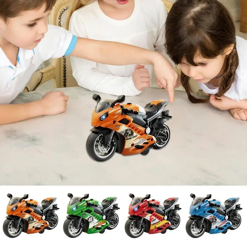 Motorcycle Figure Powered Play Toy Motorbike Mini Powered Play Toy Motorbike With Sound And Light For Kids toddlers and Adults