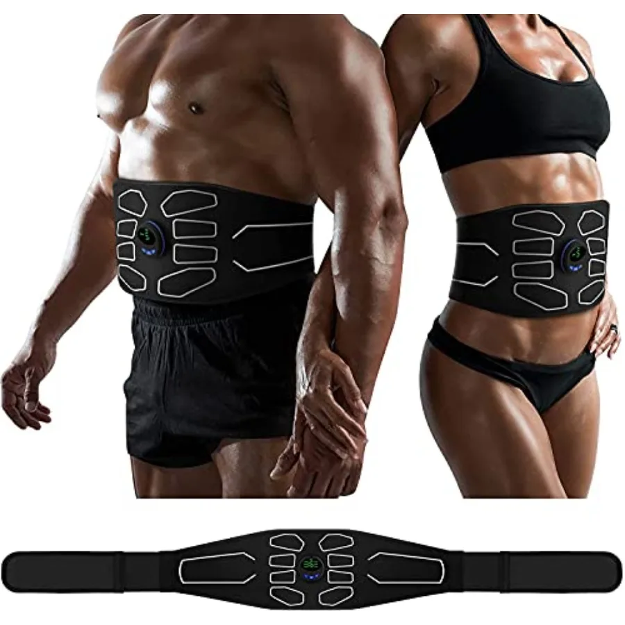 

ABS Stimulator, Ab Machine, Abdominal Toning Belt Muscle Toner Fitness Training Gear Ab Trainer Equipment for Home MZ-7