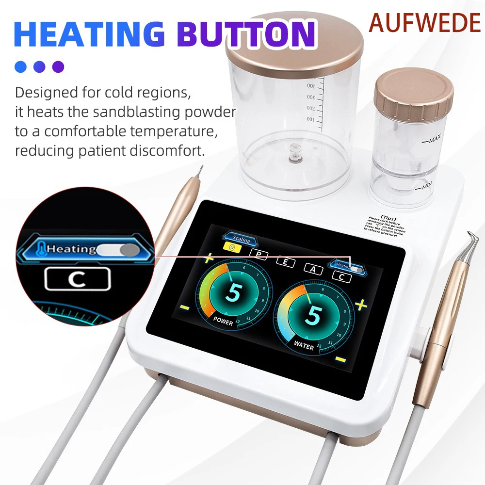 AUFWEDE Professional Dental Air Polisher with Ultrasonic Scaler, 7