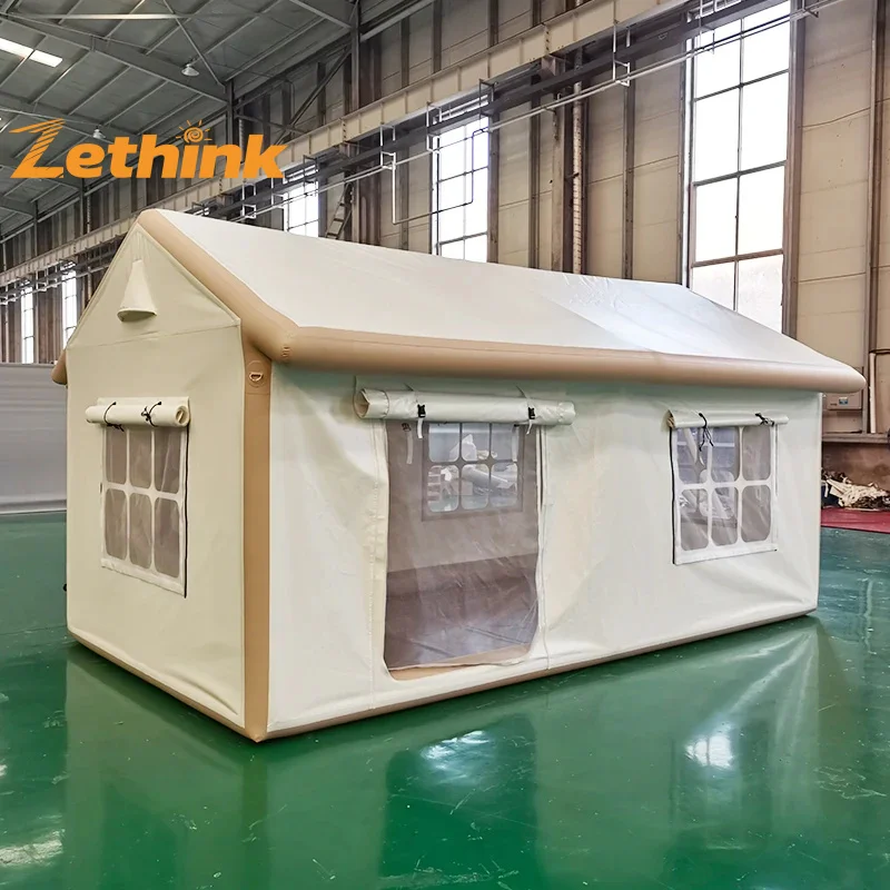 Waterproof inflatable house for multi persons, Air big camping tent, custom outdoor House, 2024