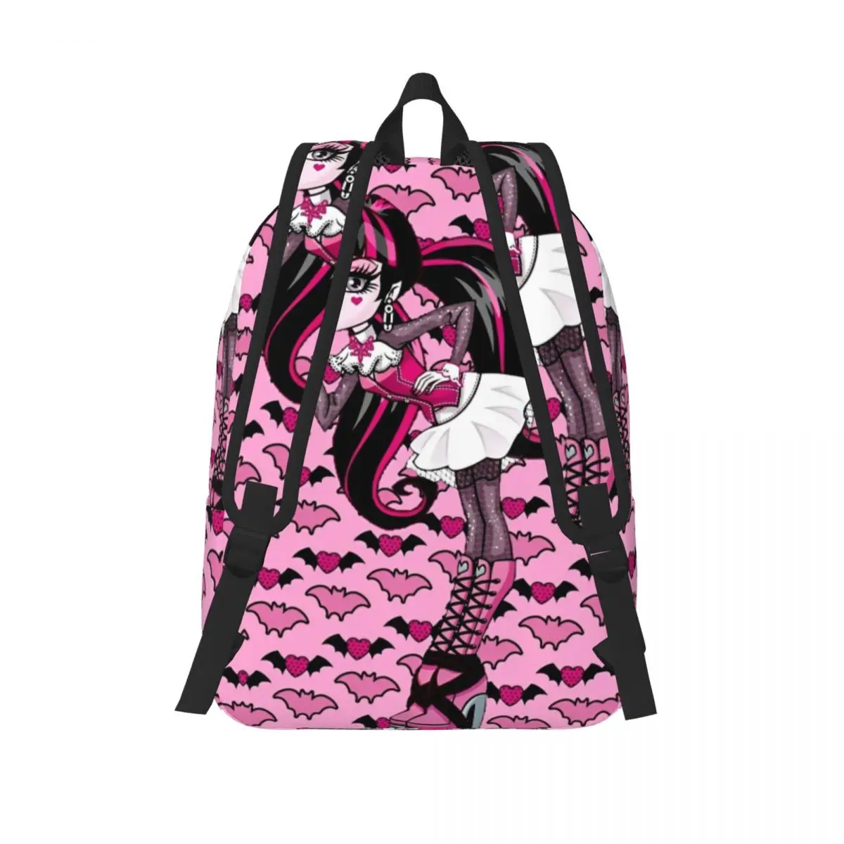 Mochila Draculaura de Anime Monster High para hombres y mujeres, morral de hombro de dibujos animados para adolescentes, escuela secundaria, senderismo, viaje, universidad, duradero