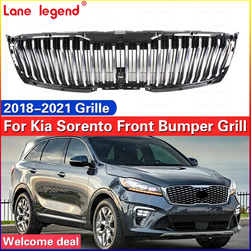 For Kia Sorento 2018 2019 2020 2021 ABS Radiator Grille Frame Trim Car Styling High Quality Refit Front Grille Racing Grill Tuni