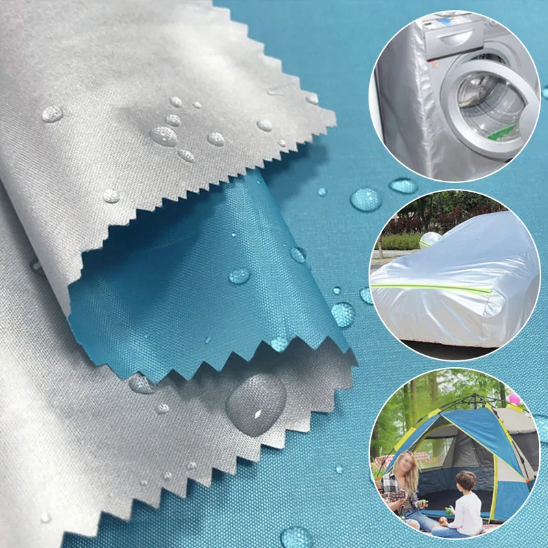 100x150cm Silver Coated Waterproof Fabric Outdoor Sunscreen Sunshade Umbrella Cloth Fabric DIY Canopy Curtain Sewing Material