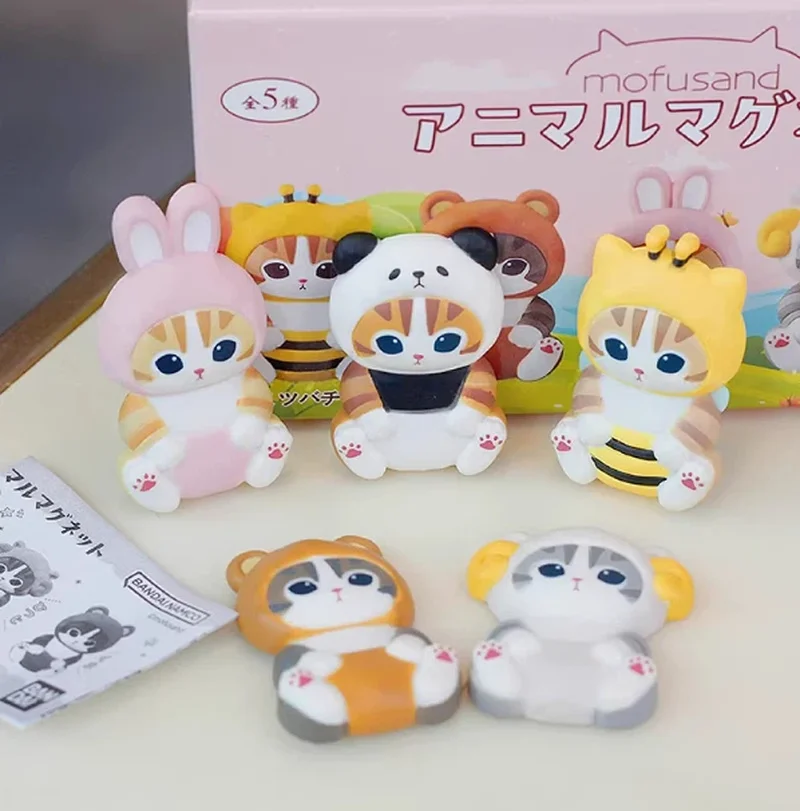 

Mofusand Action Figure Set Doll Cute Pvc Model Blind Box Magnetic Refrigerator Sticker Decoration Crafts Toys Birthday Gift