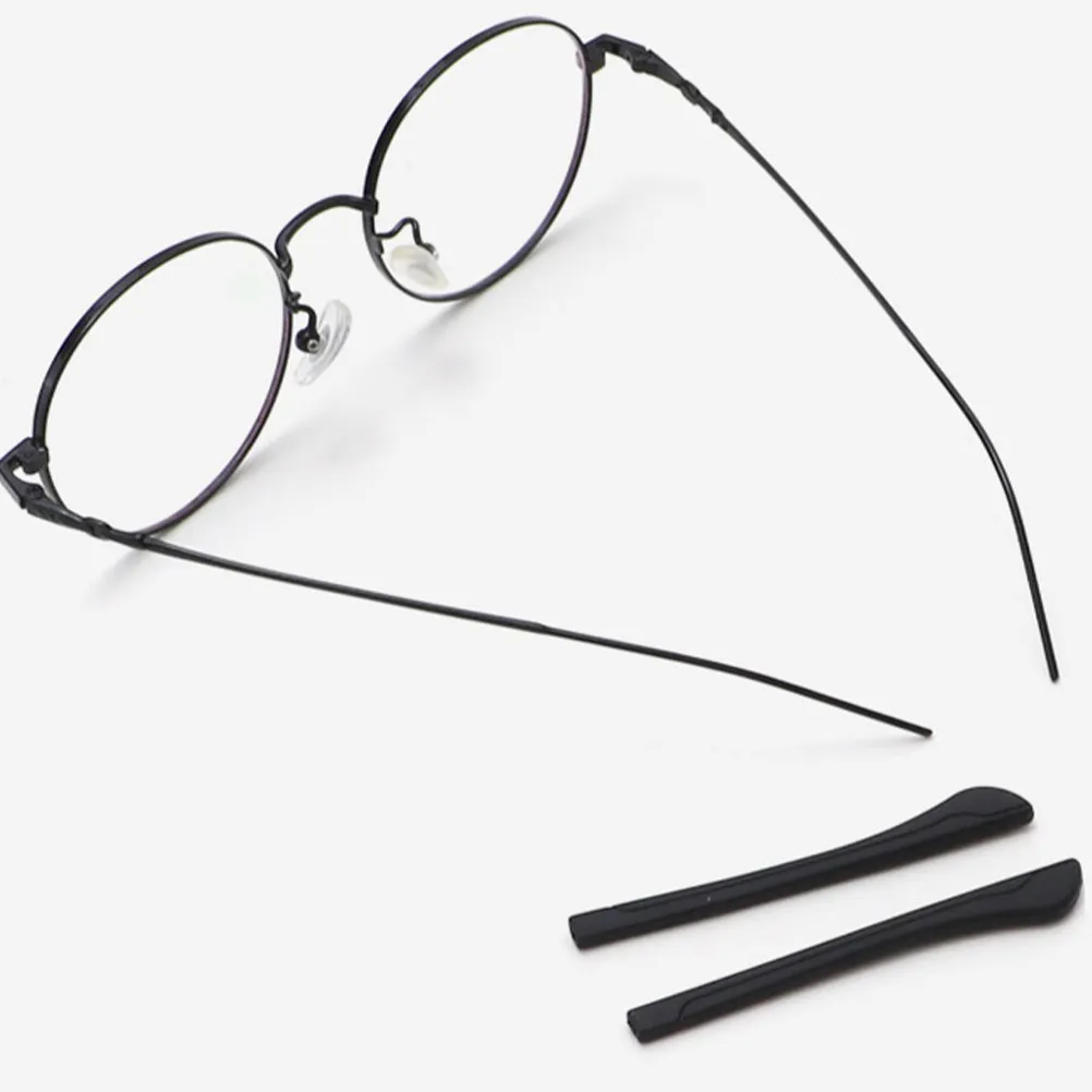 20Pcs Soft Silicone Anti-Slip Eyeglass Temple Sleeves Ergonomic Ear Grips for Metal Thin Arms Comfortable Skin-Friendly Glasses