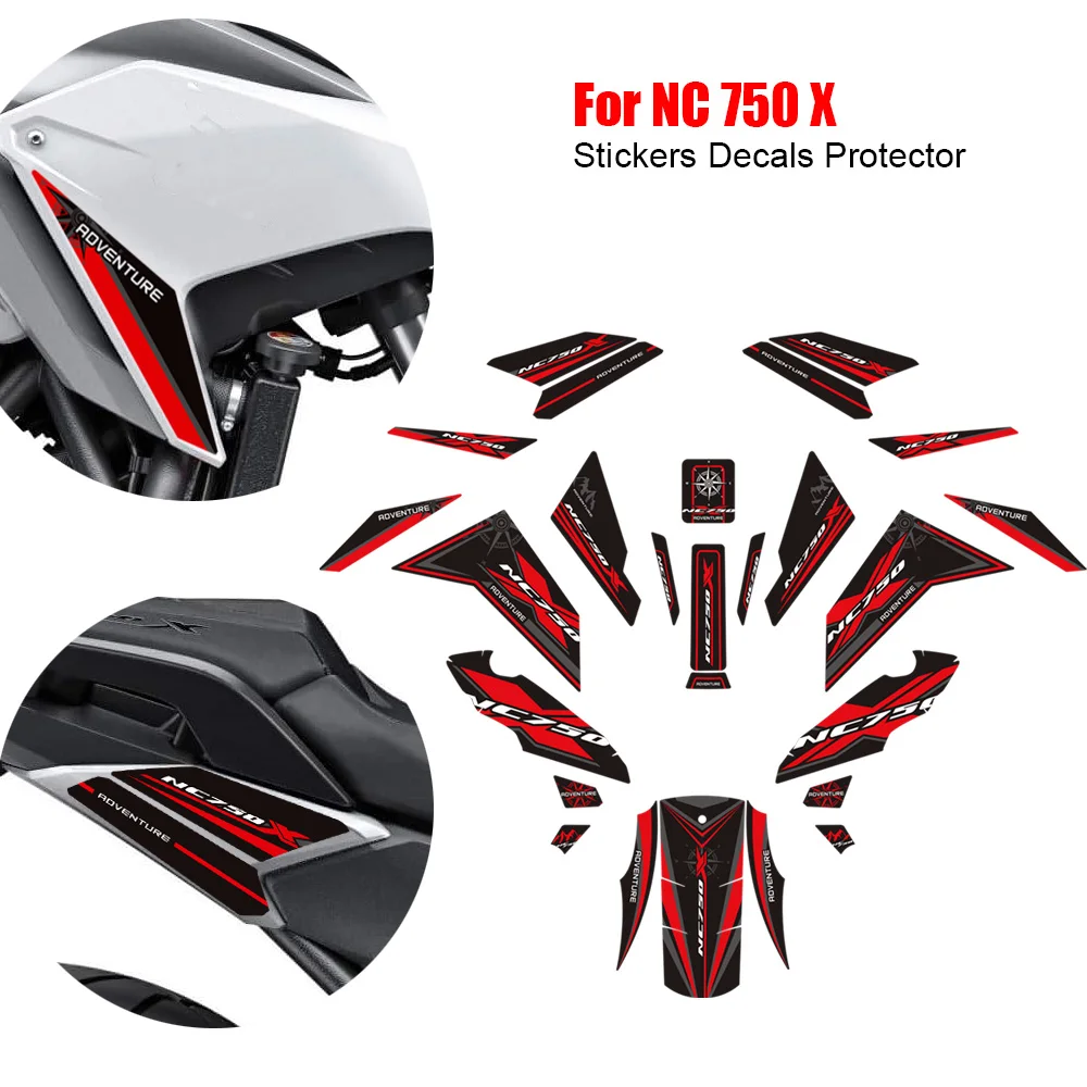 

For NC 750 NC750 X NC750X 2021 2022 Motorcycle Side Tank Pad Sticker Body Fender Shell Protection Decal