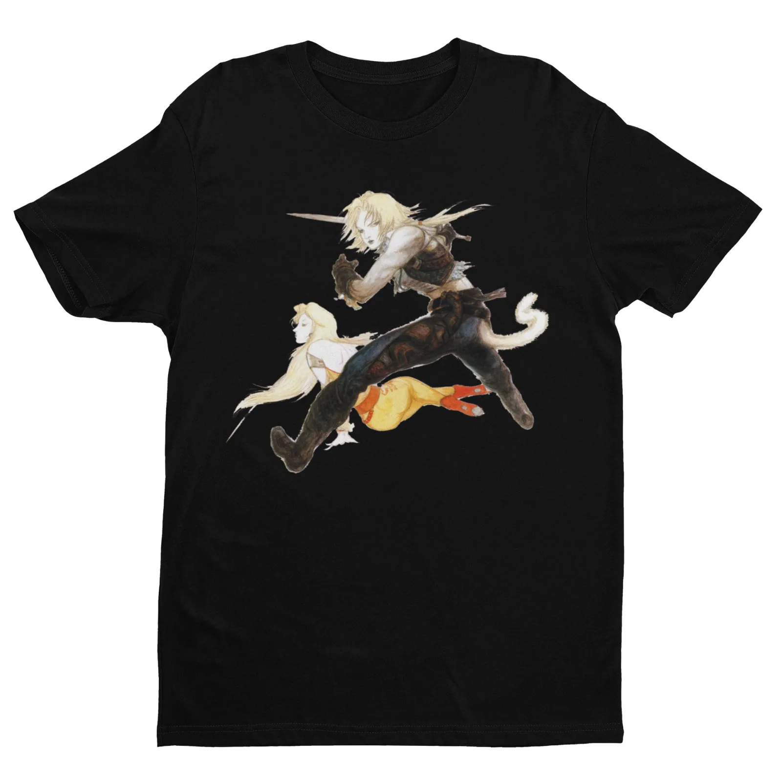 Camiseta unisex premium FF9 IX Zidane y Garnet |   Arte de Yoshitaka Amano |   Regalos